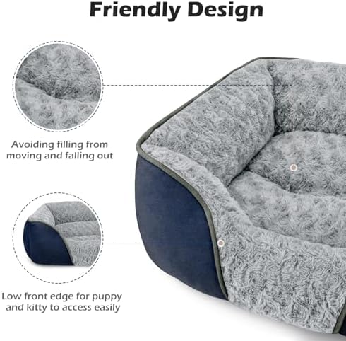 INVENHO Large Dog Bed Rectangle Washable Orthopedic Soft Calming Sleeping - Image 5