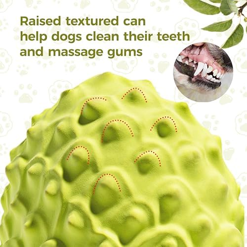 MewaJump Dog Chew Toys, Rubber Dog Toys Squeaky Toys - Image 4