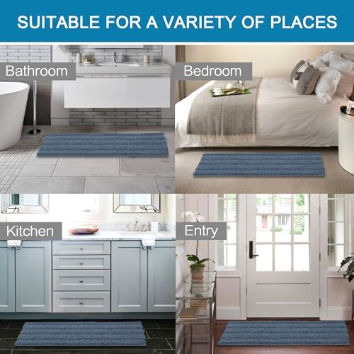 H.VERSAILTEX Bathroom Rug Sets 2 Piece Bath Mats Non Slip Thick Soft Chenille - Image 6