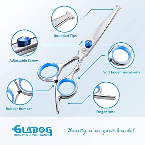 GLADOG Professional 5 in 1 Dog Grooming Scissors Set - Image 2