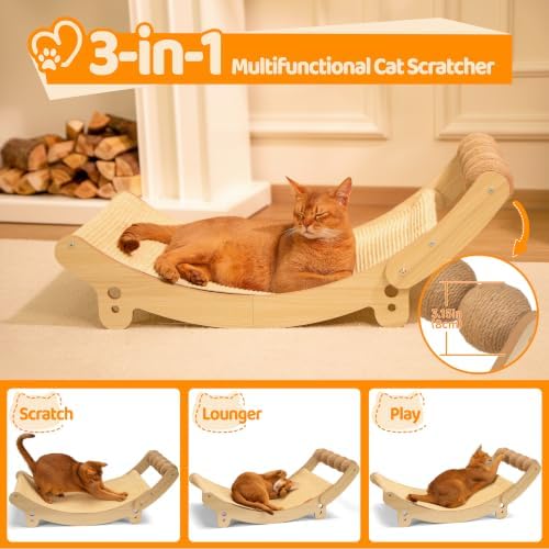 Sisal Cat Scratchers for Indoor Cats, Cat Bed, 31.89 in-Sisal Ball - Image 4