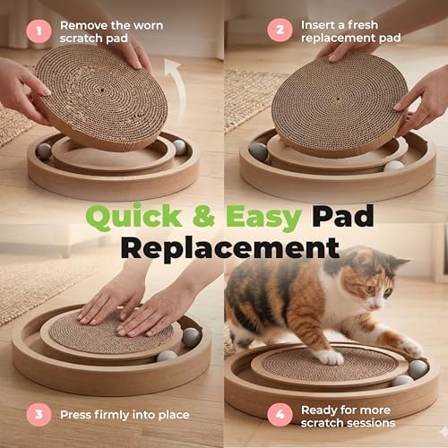 Catify Spin n' Scratch Cat Scratch Pad Refill - Image 4