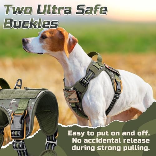 rabbitgoo Tactical Dog Harness for Large, No Pull Military Service Vest - Image 2