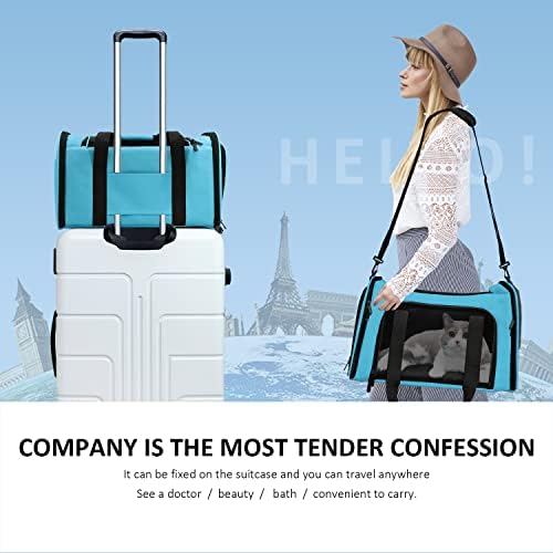 Henkelion Pet Carrier for Small Medium Cats Puppies up to 15 Lbs, Airline - Image 6