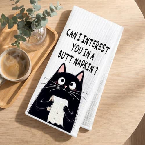 Hanamiya Na 2Pcs Funny cat Hand Towel - Image 3