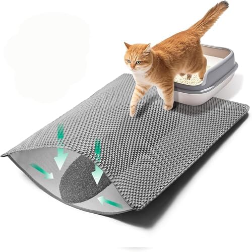 GRELY 35''X 25'' Large Litter Mat, 2 Layer Cat Litter Mat Litter Trapping Mat - Image 6