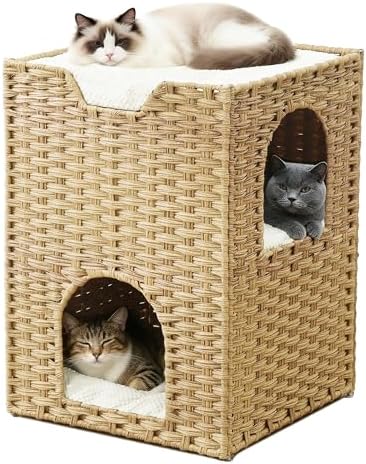 Safety Triple-Layer Cat House for Indoor Cats by ZonoriaZephyria