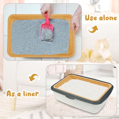 Tessco for you 30 Pack Disposable Litter Boxes for Cats, Light Brown - Image 3