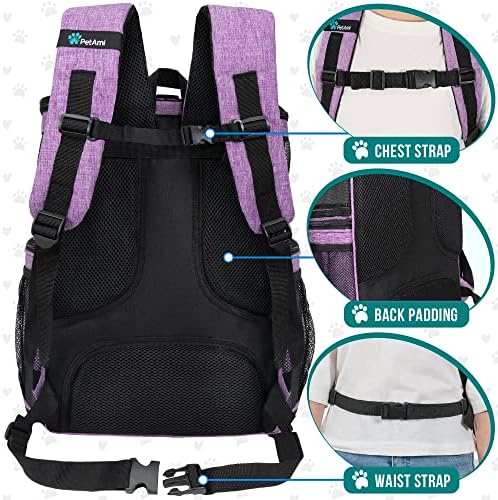 PetAmi Dog Backpack Carrier, Airline Approved 4-Way Entry Cat Bag - Image 5