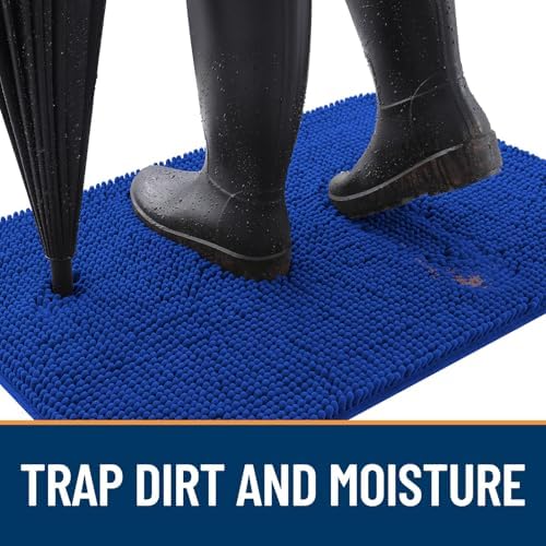 OLANLY Dog Door Mat for Muddy Paws 54x24, Super Absorbent Chenille Mud Mat - Image 2