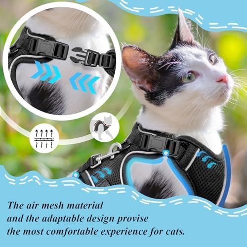 Cat Harness and Leash Set, Adjustable Cat Vest Harnesses - Image 3