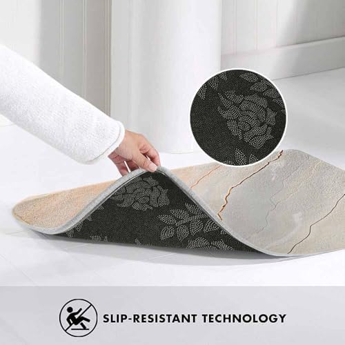 Marble Bath Rugs Microfiber Bathroom Mat Soft Plush Shaggy Shower Mat - Image 5