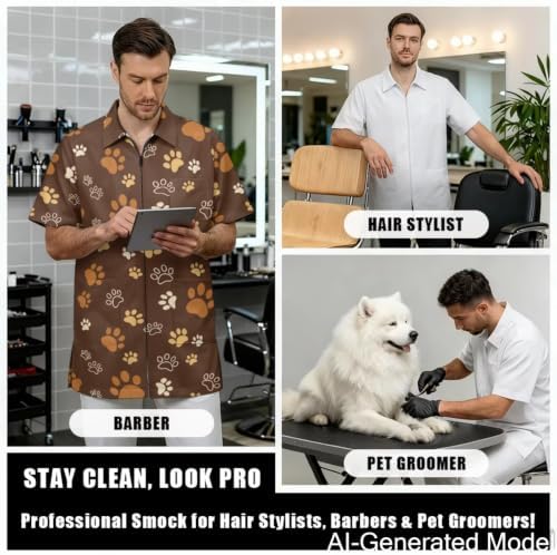 Dog Grooming Smock for Women & Men Water & Hair Repellent - Image 4