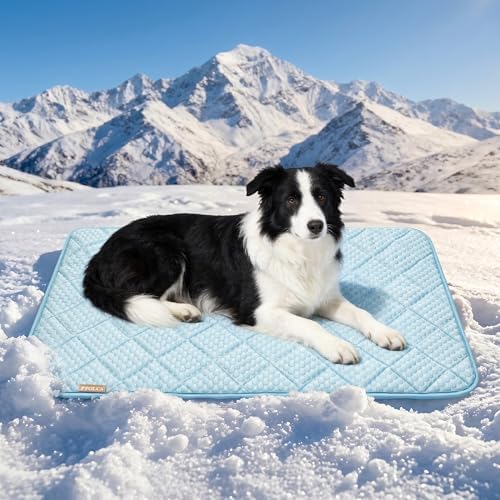 PPOLCA Waterproof Cooling Mat for Large Dogs 28x41, Light Blue by PPOLCA