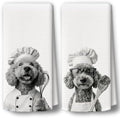 Dog Kitchen Towels Decor Set of 2 by BCUANGD