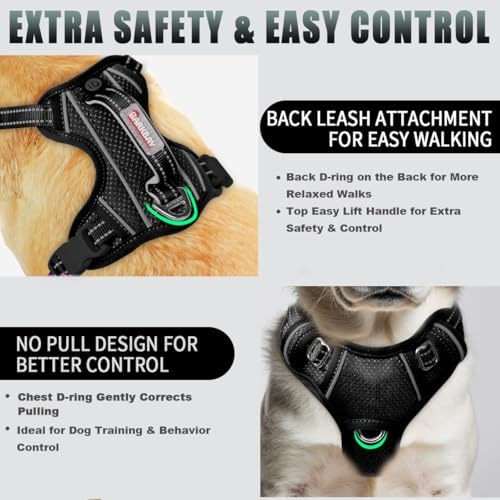 BARKBAY No Pull Dog Harness Large Reflective Dog Harness - Image 3