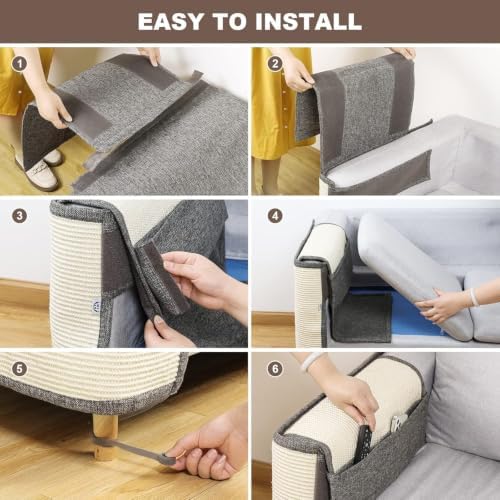 Upgraded Cat Scratch Sisal Sofa Protector, Furniture Couch Protector from Cat - Image 4