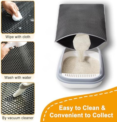 Extra Large Cat Litter Mat, XL 47"x28" Litter Trapping Mat - Image 2