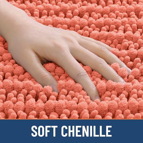 Smiry Bathroom Rugs 44X24, Extra Soft Rubber Backing Chenille Bath Mats - Image 4