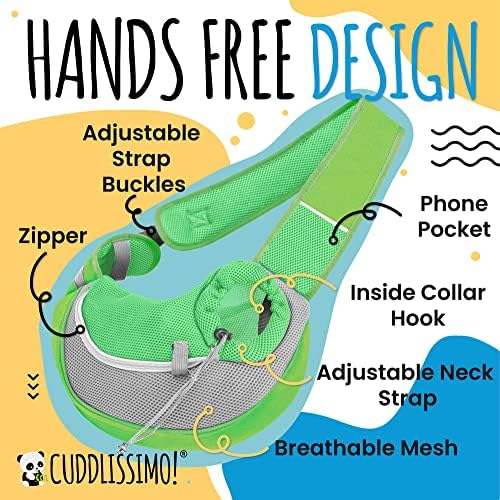 Cuddlissimo Small Dog Sling Carrier, Pet Cat Sling, Puppy Pouch - Image 5