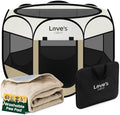 Love's cabin Dog Playpen with Washable Pee Pad, Puppy Pet Cat Playpen Small by Lovescabin