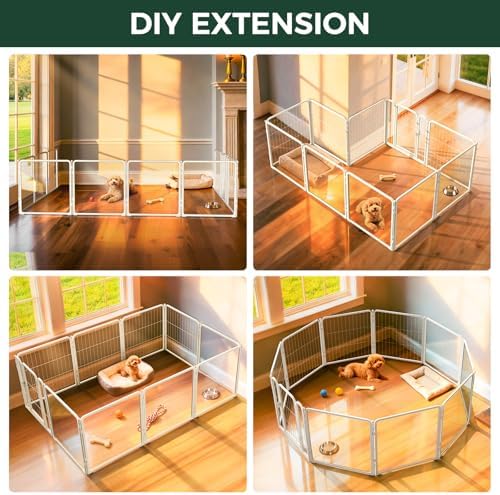 FXW AuraSpace Pro Acrylic & Wire Mesh Indoor Dog Playpen, 10 Panels - Image 5
