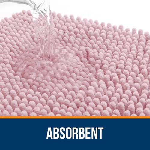 OLANLY Large Bathroom Rugs 70x46, Extra Soft Absorbent Chenille Bath Rugs - Image 4