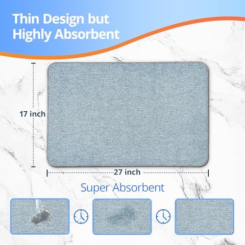 2 Pack Bathroom Rugs 17x27Inch, Thin Bath Mat - Image 3