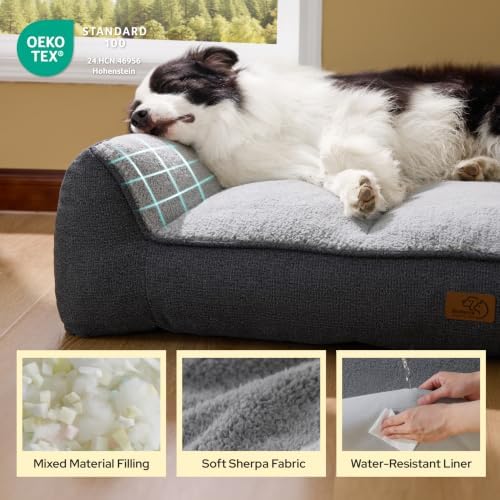 Bedsure SupportMax® Extra Thick Orthopedic Dog Beds Large Sized Dog - Image 5