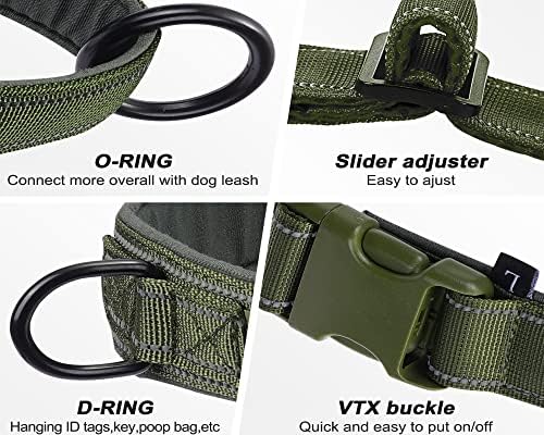 Green No Pull Dog Harness for Small Medium Large Sized Dog, Reflective Escape - Image 4