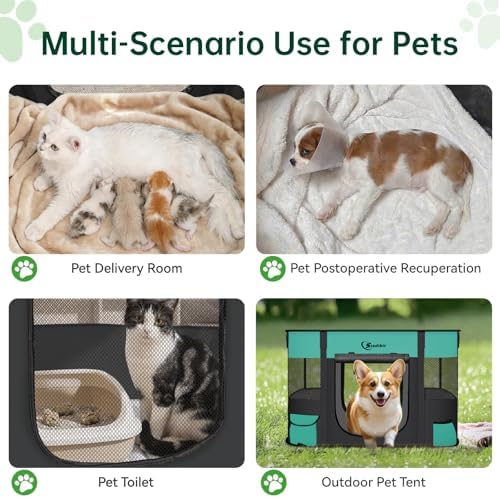 Siedihit 31" Dog Playpen, Cat Puppy Pen, Pet Portable Crate Indoor Outdoor - Image 3