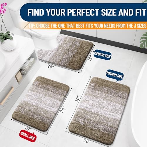 OLANLY Bathroom Rugs Mat 30x20, Extra Soft Absorbent Microfiber Bath Rugs - Image 2