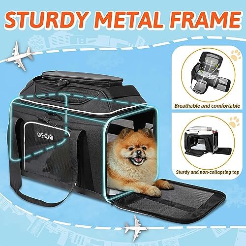 Petskd Top-Expandable Small Pet Carrier 18"x11"x11" Airline Approved - Image 6
