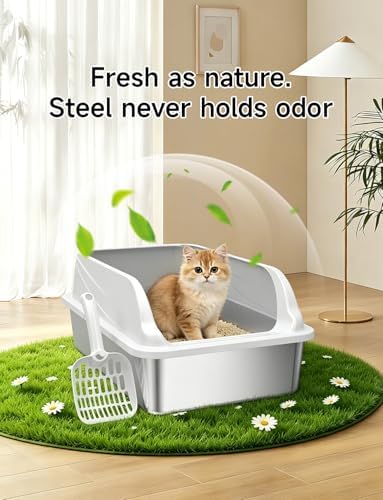 2PACK Stainless Steel Litter Boxes - Image 3