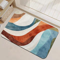 Colorful Waves Bathroom Rugs Mat Non Slip Washable Quick Dry Absorbent Thin by NSMNSM