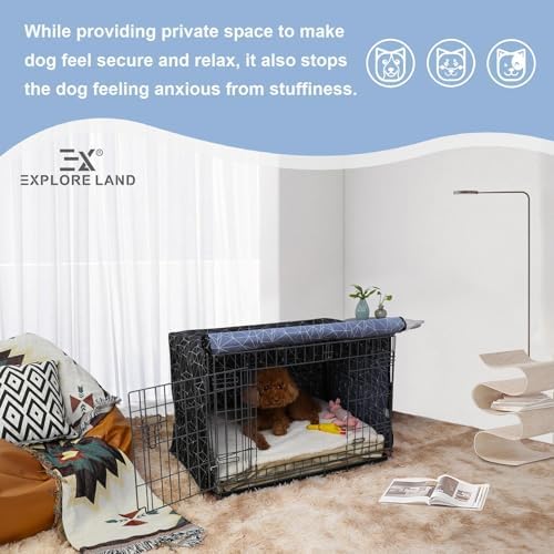 Explore Land Pattern Dog Crate Cover, 24 Inches - Image 6