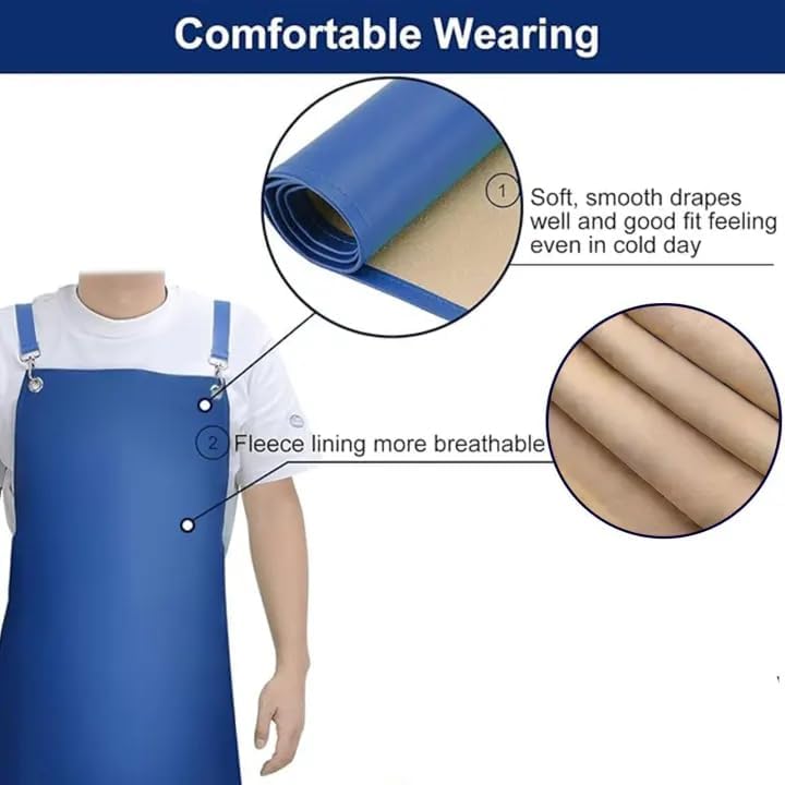 SHEOMERN Heavy Duty Vinyl Industrial Anti-Tear Apron, Chemical Resistant - Image 6