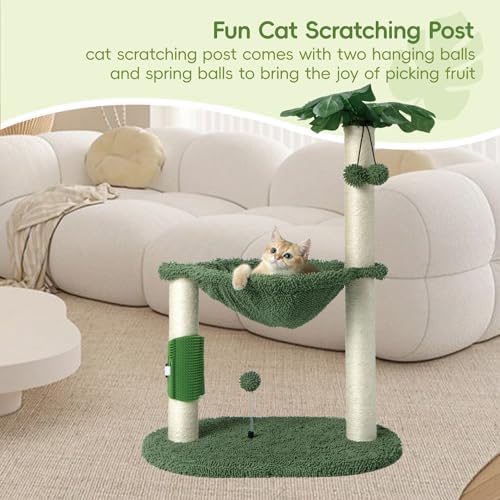 MECOOL Cat Tree Tower 32" Tall Scratching Post - Image 4