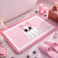 Boao Pink Ghost Halloween Bathroom Rug Pastel Ghost Bath Mat by Boao