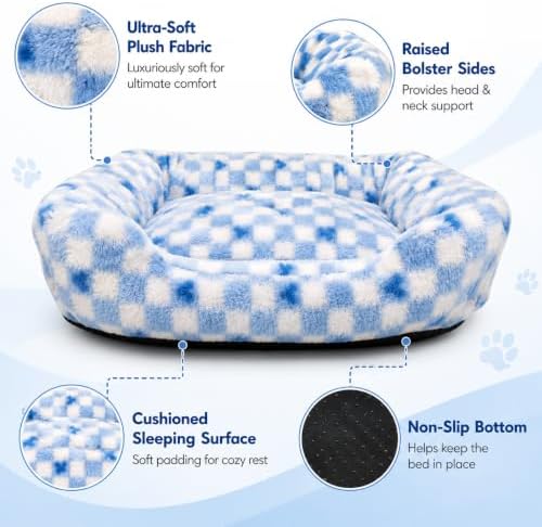 Washable Dog Bed for Small Dogs, Soft Plush Pet Bed - Image 3