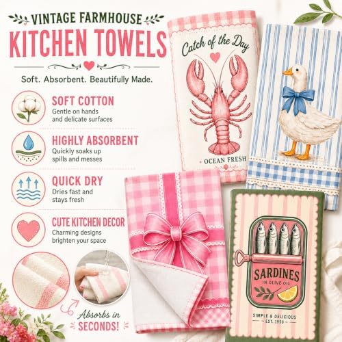 2 Pack Coffee Kitchen Towels, Coffee Cup Decorative Dish Towel Set - Image 4