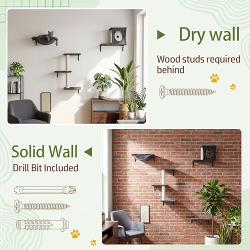 Cat Wall Shelves, Cat Wall Mounted Furniture, Climbing Wall Systems - Image 6