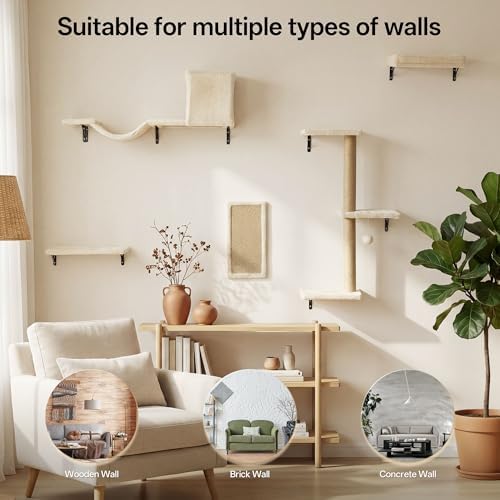 Endark 5‑in‑1 Cat Wall Shelves, Wall‑Mount Cat Climbing Furniture - Image 5