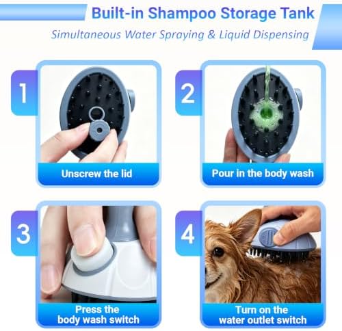 Multifunctional Dog Shower Attachment, Dog Bath Brush - Image 3
