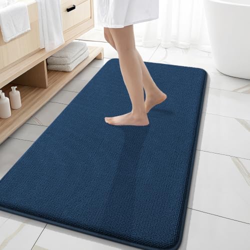 OLANLY Memory Foam Bathroom Runner Rug 47x20, Absorbent Long Bath Mat by OLANLY