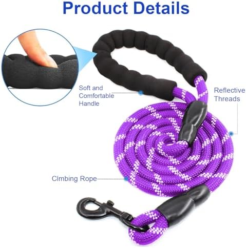 MingXpets Double Dog Leash, 360° Swivel Tangle Free Bungee Walking Training - Image 4
