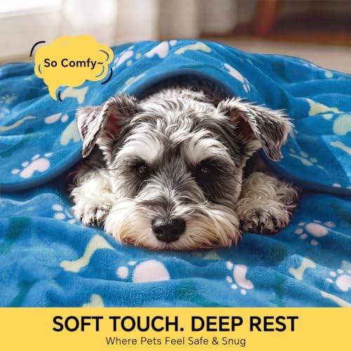 Luciphia 3 Pack Cute Dog Blankets Soft Fleece - Image 3