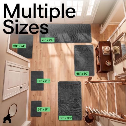 GORILLA GRIP SoakSTOPPER Dog Door Mat, Machine Wash and Dry, 48x30 Charcoal - Image 2