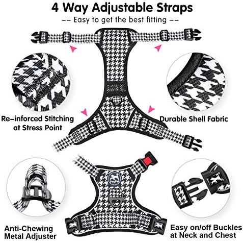 PoyPet Plaid Dog Harness Large, No Pull Vest - Image 4