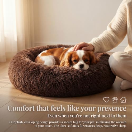 nononfish Comfortable Dog Bed for Small Dogs, Cozy Plush Pet Bed - Image 2